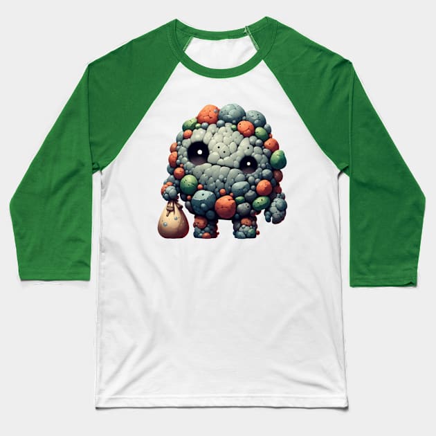 Cute Stone Golem Baseball T-Shirt by Dmytro